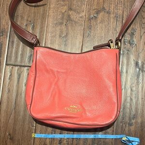 Coach Coral Leather Shoulder Bag